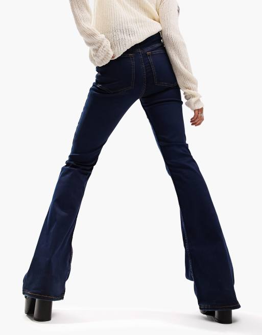 Stretchy bell hot sale bottom jeans