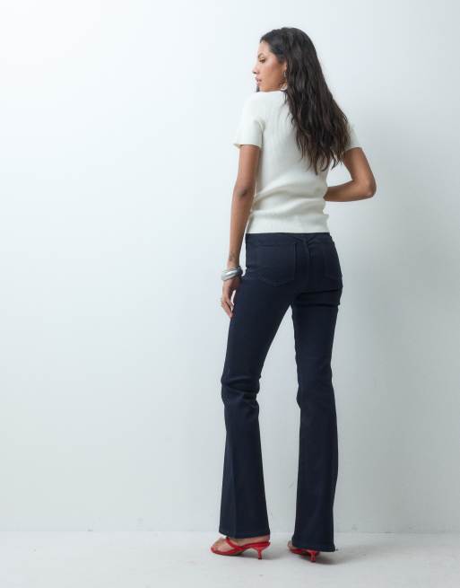 ASOS DESIGN power stretch sculpt flare jeans in indigo, 2 of 5