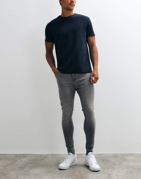 ASOS DESIGN power stretch skinny jeans in gray - view 1