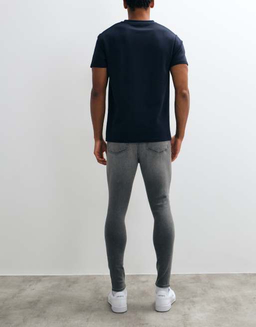 ASOS DESIGN power stretch skinny jeans in gray, 3 of 5