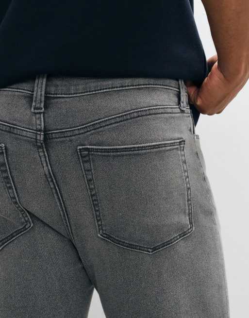 ASOS DESIGN power stretch skinny jeans in grey, 5 of 5