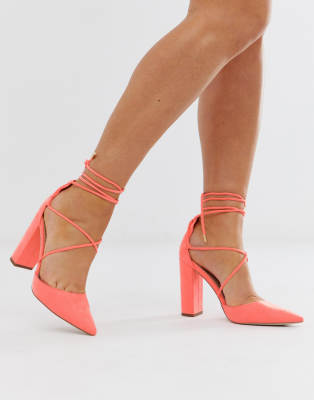 asos pink heels