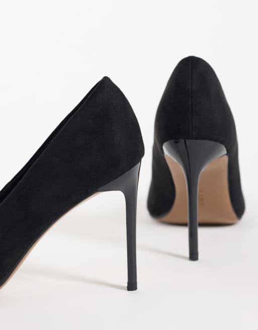 ASOS DESIGN Prague pointed stiletto high heel pumps in black patent, 3 of 4