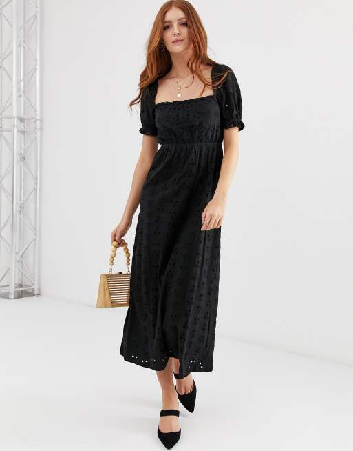 ASOS DESIGN prairie broderie maxi dress