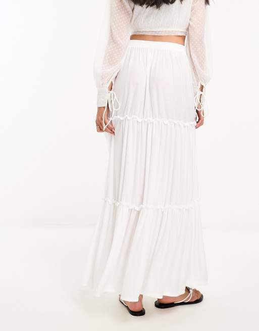 Asos tiered outlet maxi skirt