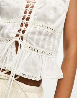 PRAIRIE BACK LACE UP TOP