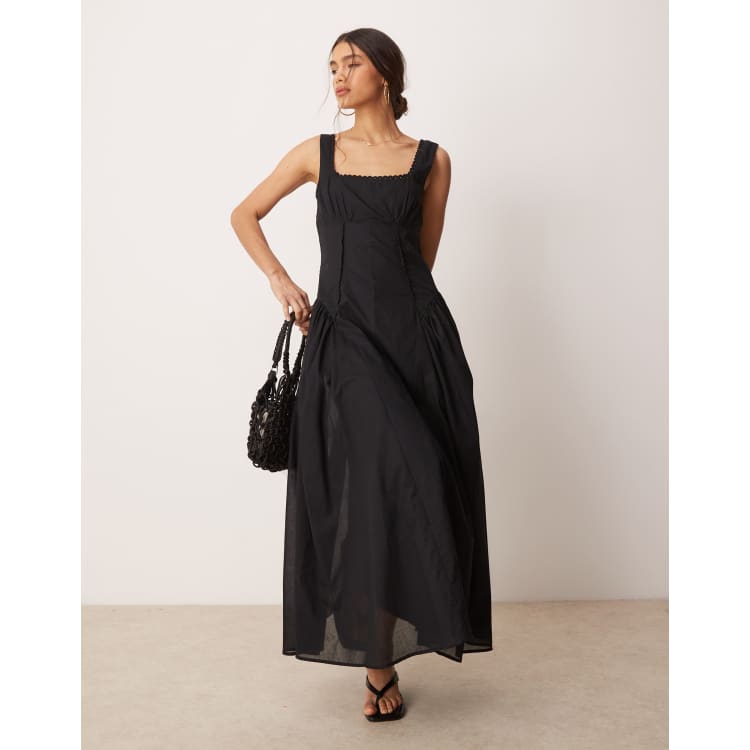 ワンピース FOLKS THE LABEL Square Neck Maxi Dress FOLKS THE LABEL Square Neck Maxi Dress