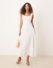 ASOS DESIGN prairie square neck maxi dress with dropped waist in