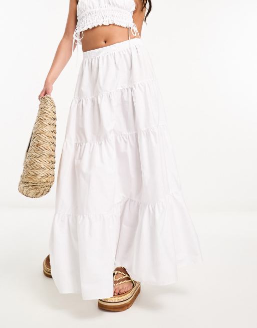 Asos white hot sale maxi skirt