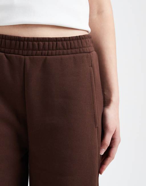 ASOS DESIGN premium 500gsm seamed barrel leg jogger in chocolate, 3 of 5