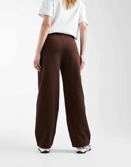 ASOS DESIGN premium 500gsm seamed barrel leg jogger in chocolate, 4 of 5