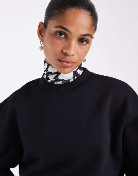 ASOS DESIGN premium 500gsm sweatshirt met cocoonmouwen in zwart - view 1