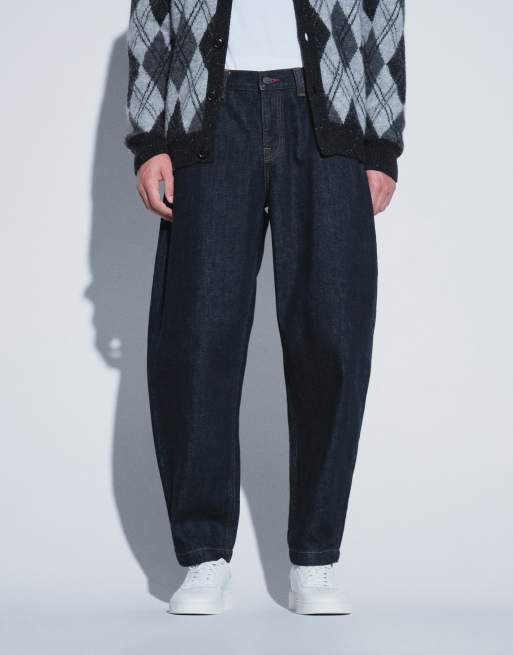 ASOS DESIGN - Premium baggy selvedge jeans in indigo, 3 van 6