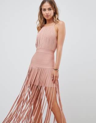 bandage fringe dress