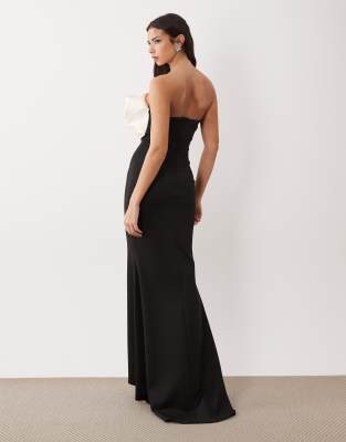 chinese dress ladies Tube Maternity Maxi Dress Black / Large main image 1