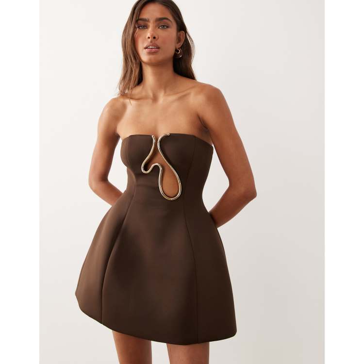 wine red burgundy prom dress V Neck Long Dresses, V Neck Long Formal Graduat – morievent Metallic Brown Dresses Color:Spearmint LINE flow sweep train ZARA - Strapless Dress