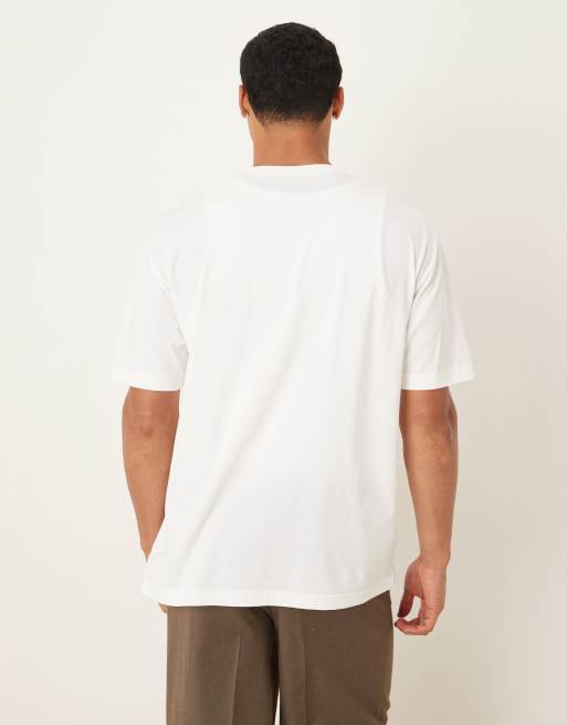 ASOS DESIGN Premium – Biały luźny T-shirt z bawełny SUPIMA®, 3 z 5