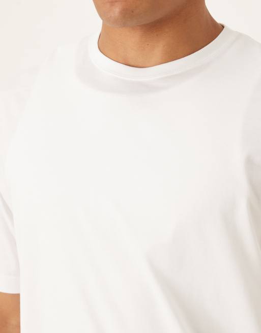 ASOS DESIGN Premium – Biały luźny T-shirt z bawełny SUPIMA®, 5 z 5