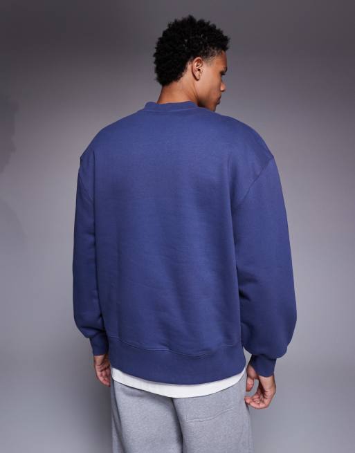 ASOS DESIGN - Premium - Blå oversized sweatshirt i kraftigt stof på 400 gsm, 3 af 6