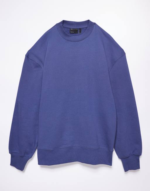 ASOS DESIGN - Premium - Blå oversized sweatshirt i kraftigt stof på 400 gsm, 6 af 6