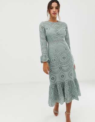 topshop broderie maxi dress