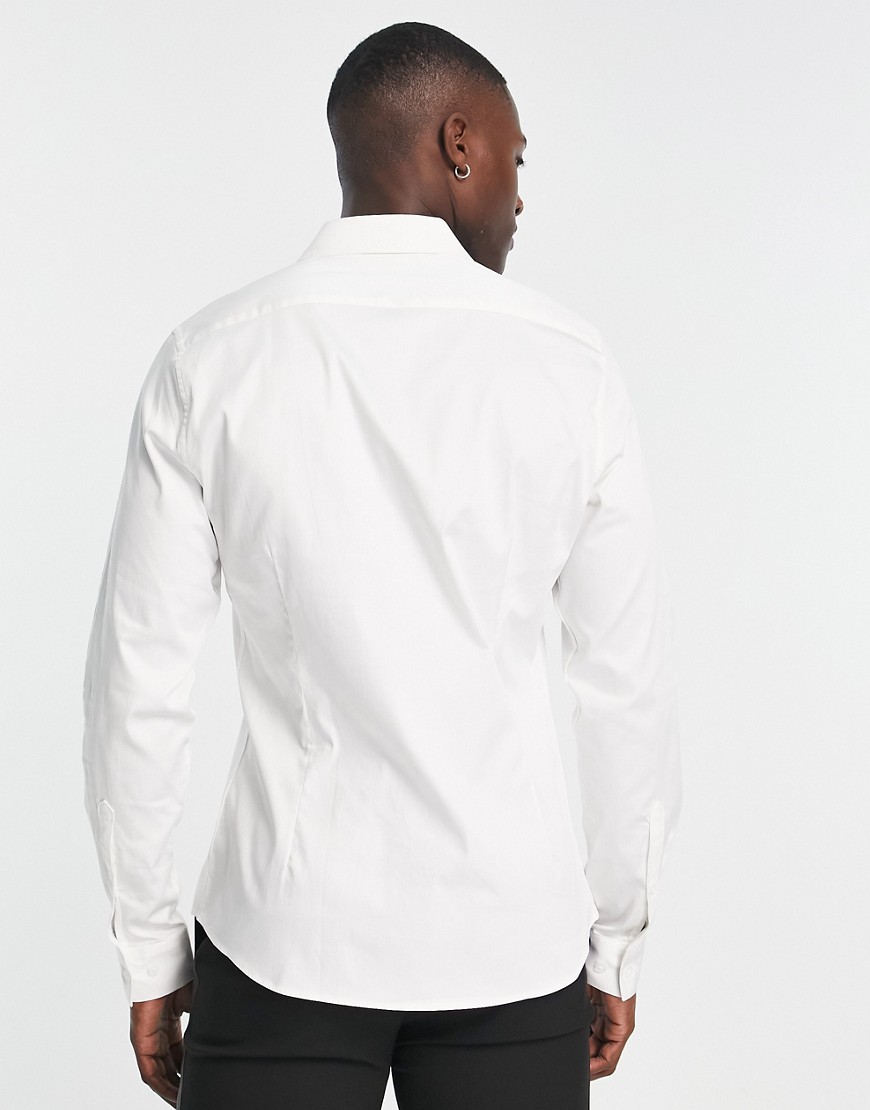 Premium - Camicia slim fit in rasatello bianco - ASOS DESIGN Camicia donna  - immagine1