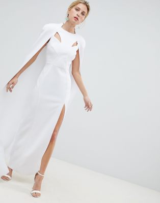 asos design premium cape maxi dress