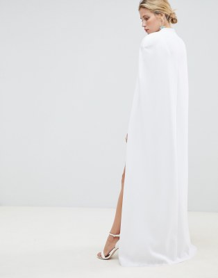 asos design premium cape maxi dress