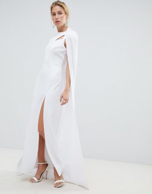 asos design premium cape maxi dress