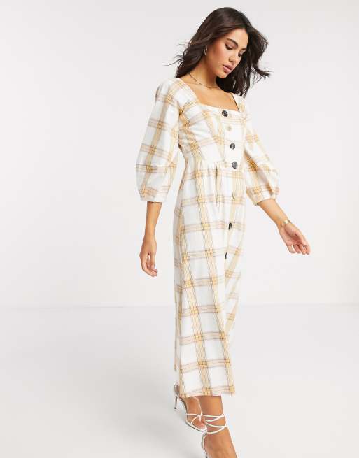 Asos checked dress sale