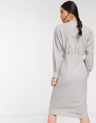 casual midi shirt dress