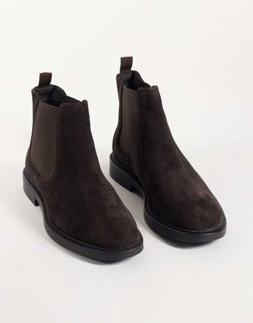 ASOS DESIGN Premium Chelsea-Boots in dunkelbraunem Wildleder, 2 von 4