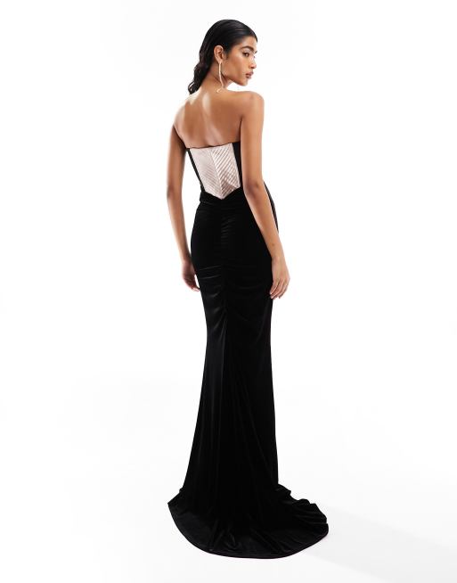 white christmas dresses Milana Velvet Corset A-Line Formal Dress main image 0