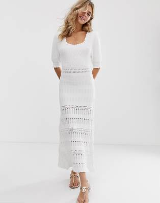 asos cream maxi dress