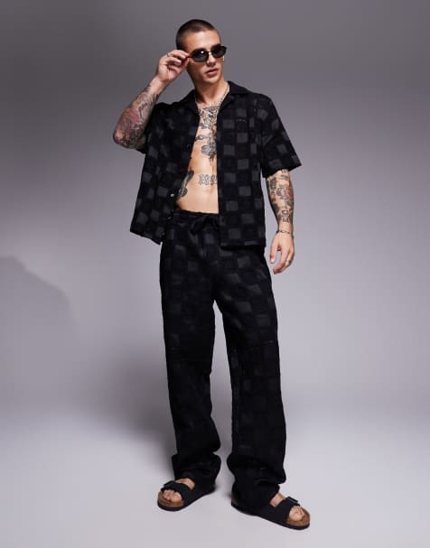ASOS DESIGN premium crochet set in black - view 1