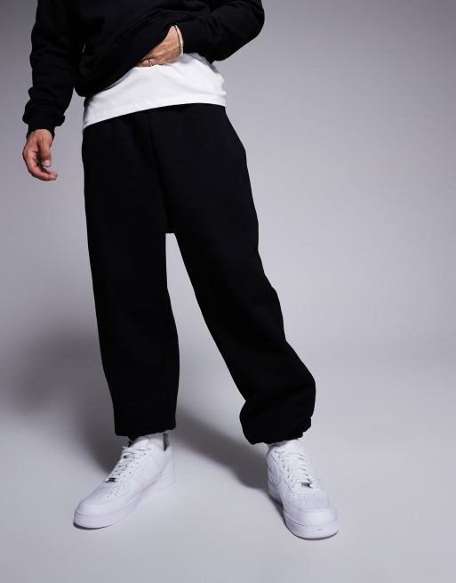 ASOS DESIGN – Premium – Czarne grube joggersy oversize o gramaturze 400 g/m², 5 z 5