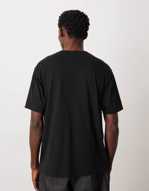 ASOS DESIGN Premium – Czarny luźny T-shirt z bawełny SUPIMA®, 3 z 5