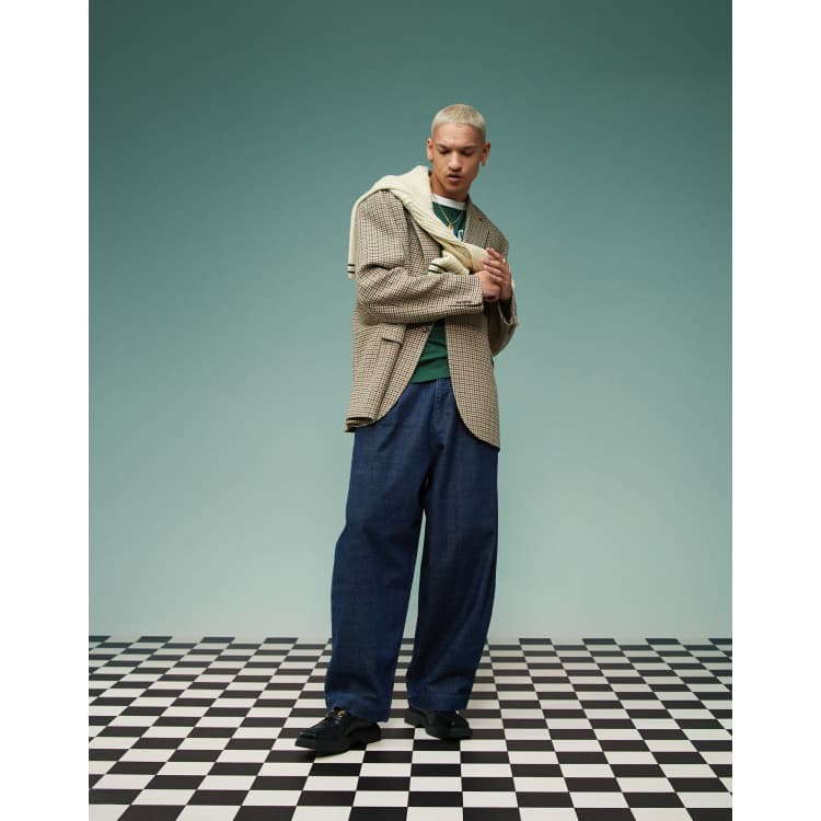ASOS DESIGN Premium denim oversized balloon jeans in raw
