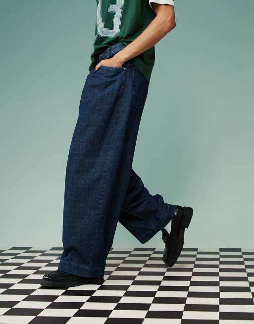 ASOS DESIGN Premium denim baggy balloon jeans in raw wash