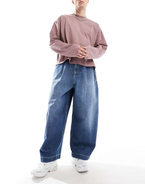 ASOS DESIGN Premium denim oversized balloon jeans with wash - view 1