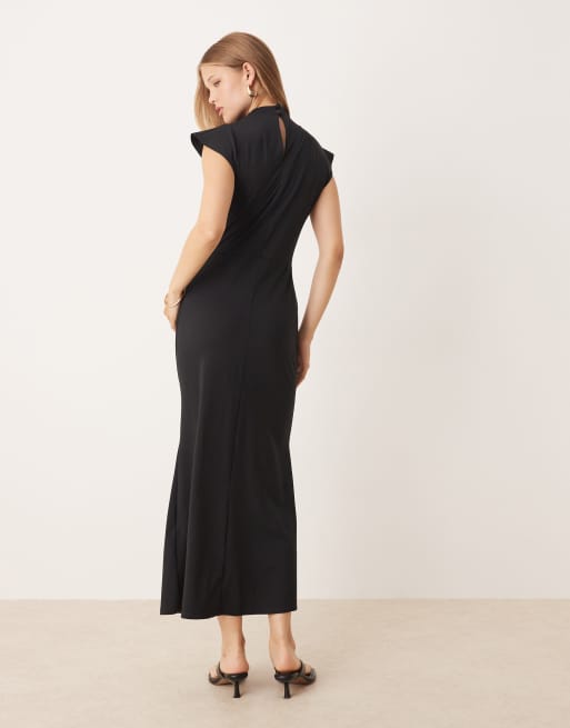 ASOS DESIGN premium drape front midi dress ASOS