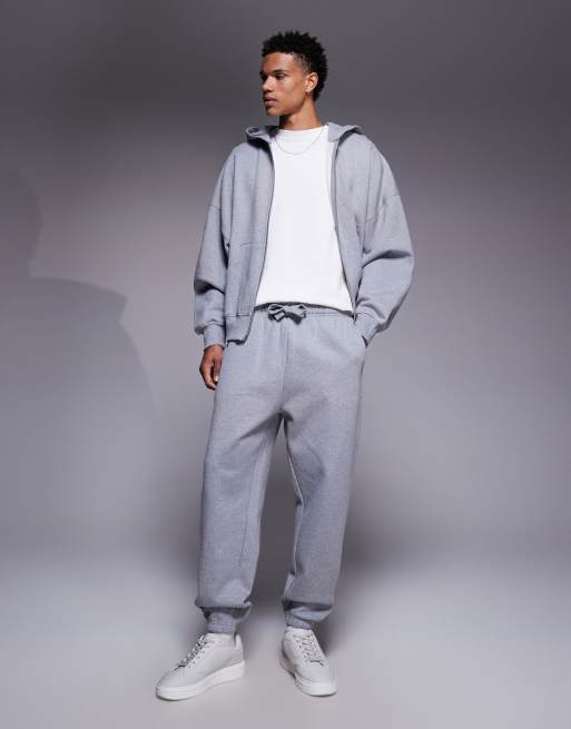 ASOS DESIGN - Premium - Extreem oversized hoodie van 400 gsm zware stof met ritssluiting in grijs, 2 van 6