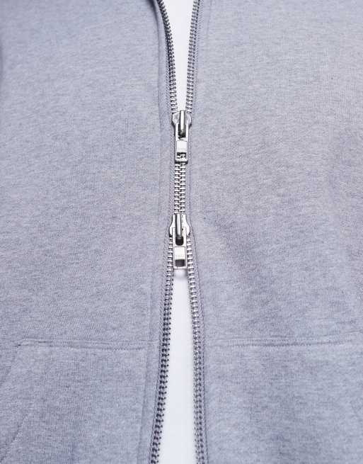 ASOS DESIGN - Premium - Extreem oversized hoodie van 400 gsm zware stof met ritssluiting in grijs, 5 van 6