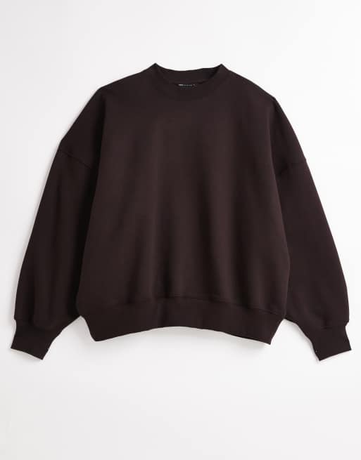 ASOS DESIGN - Premium extreem oversized sweatshirt van zware 400gsm stof in bruin, 6 van 6