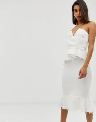 asos design white dress