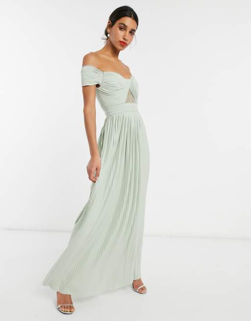 Asos bardot maxi outlet dress