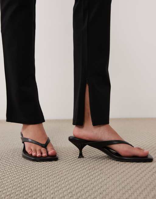 ASOS DESIGN - Premium getailleerde ponte skinny legging met rits in zwart , 4 van 5