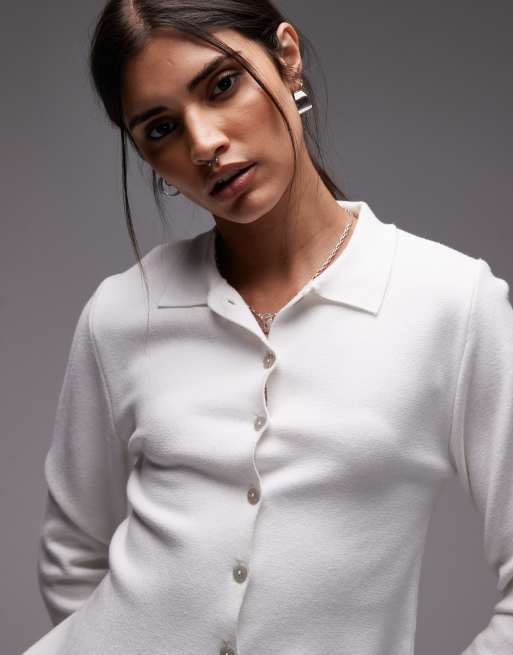 ASOS DESIGN - Premium - Grå strikket cardigan med skulpturerende sømkanter, 3 af 4