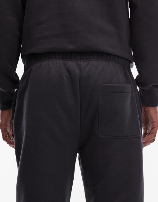 ASOS DESIGN Premium – Grafitowe grube joggersy z prostymi nogawkami 400 g/m², 4 z 5