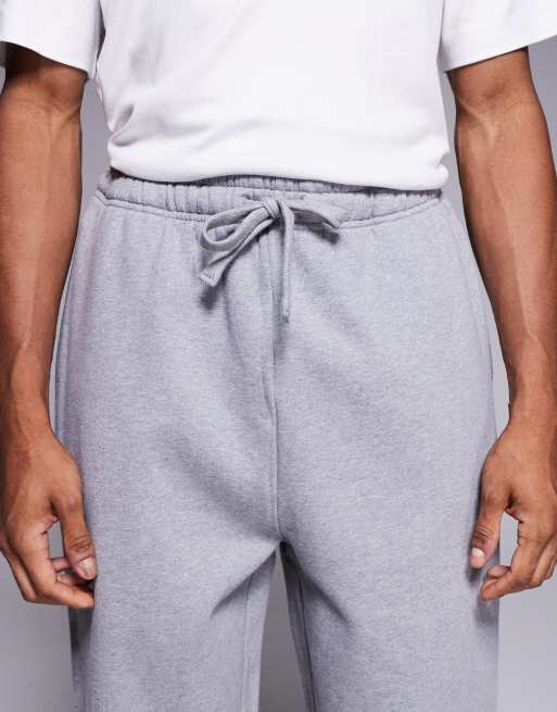 ASOS DESIGN - Premium - Gråmelerede joggingbukser i kraftigt 400 gsm stof med oversized pasform, 4 af 5